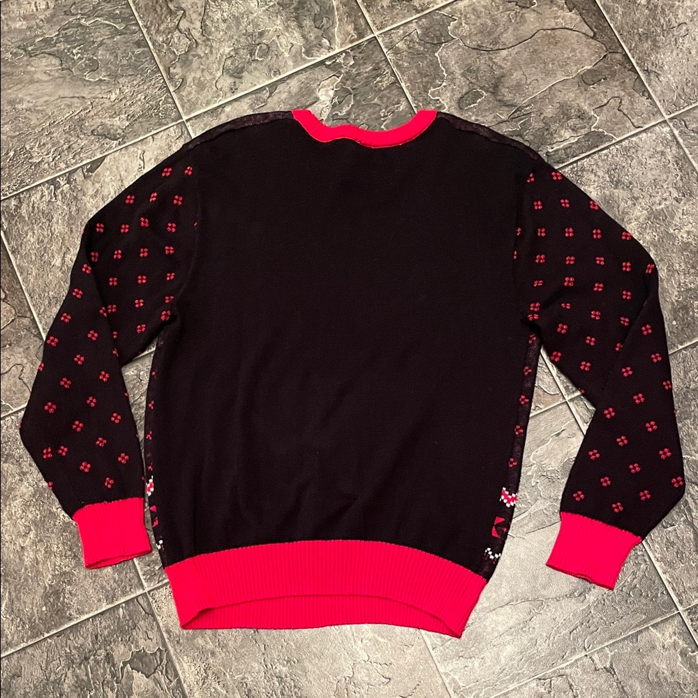 MARVEL Deadpool Festive Ugly Christmas Knit Sweater Red Black White - Picture 4 of 4